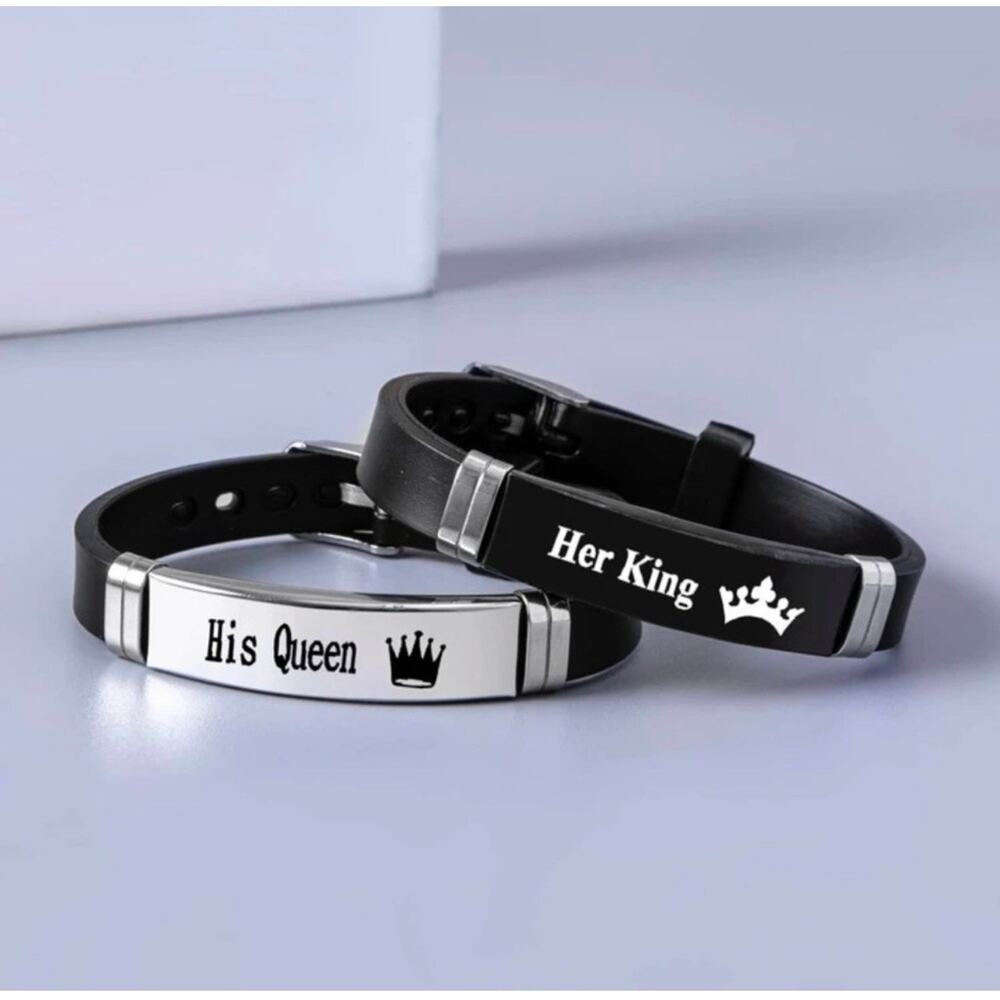 Her King/His Queen bracelet set